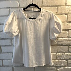 Velvet puff sleeve t-shirt